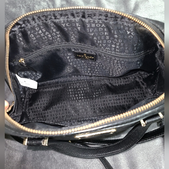 KATE SPADE-Kay Street Small Felix-Pebbled Leather Crossbody/Hand Bag Black - Picture 8 of 13